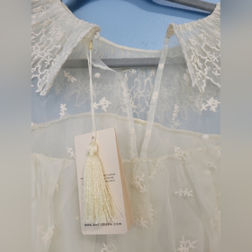 Doén Clarice Silk Dress in Magnolia Size M NWT - Picture 12 of 17